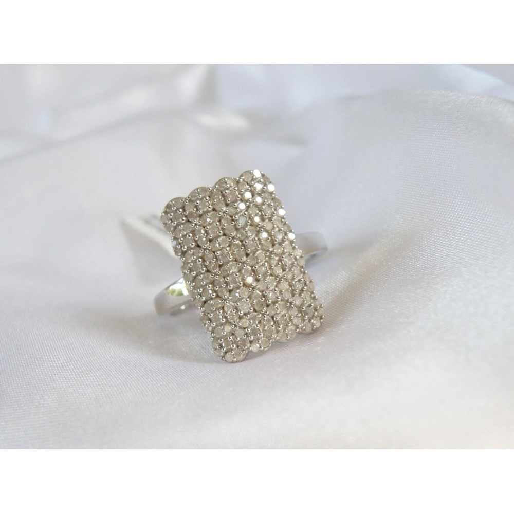 Elegant platinum over sterling silver 1carat natural diamonds - Picture 4 of 4
